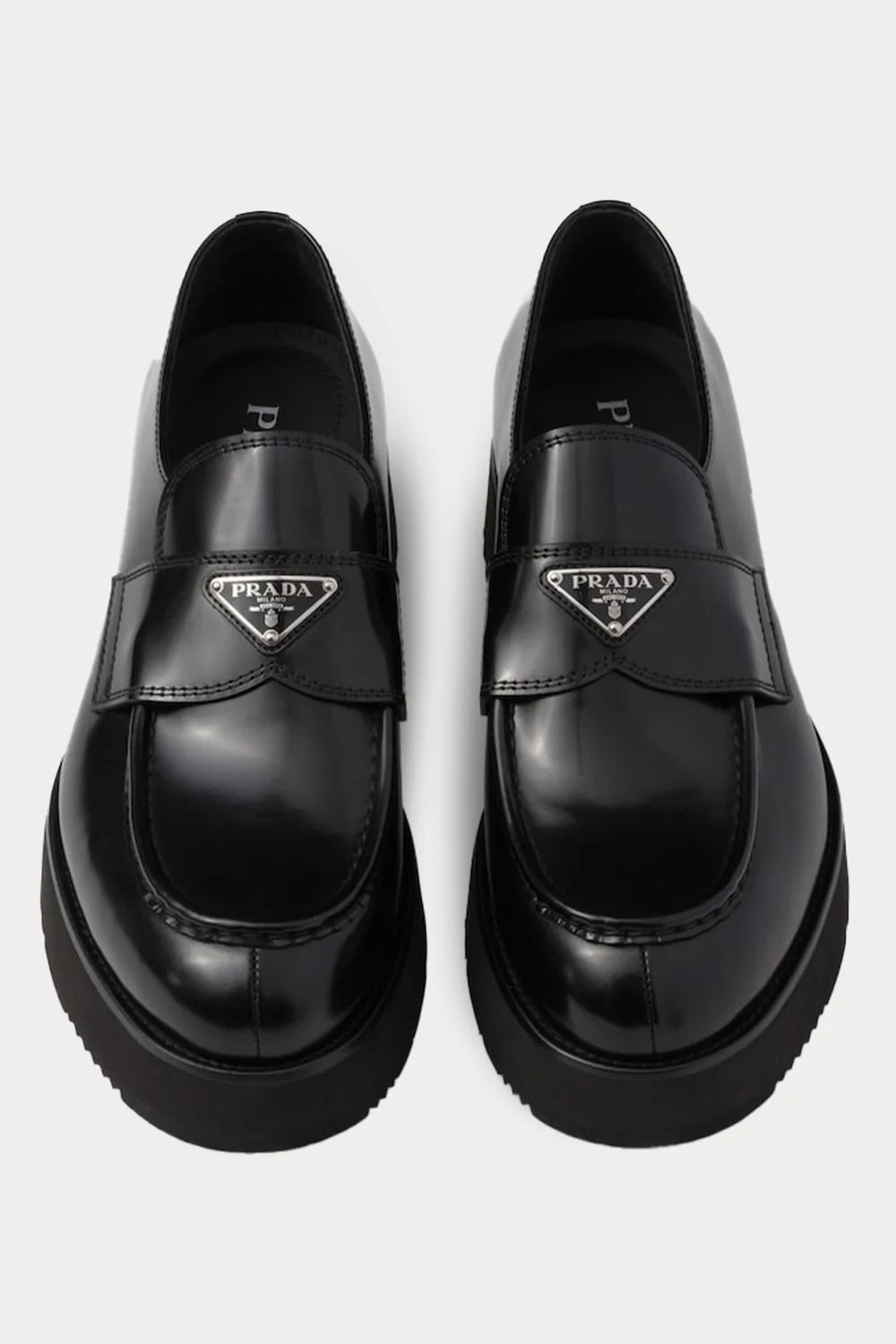 Prada Woman Black Leather Loafer