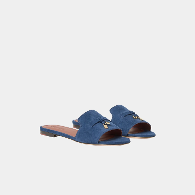 Loro Piana Süet Topuklu Mule Terlik