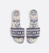 Dway Slide Navy Cotton and Toile de Motif