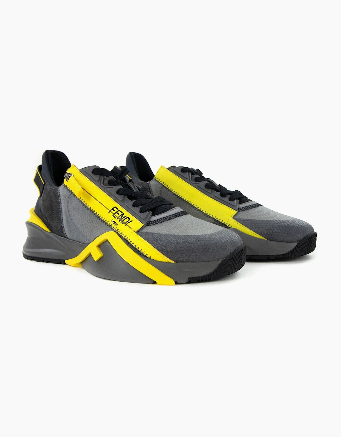 Fendi Sneakers Grey Yellow