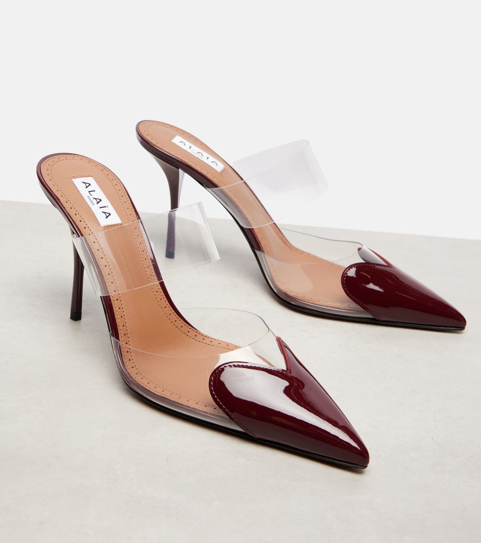 Alaïa Le Cœur 90 patent leather
