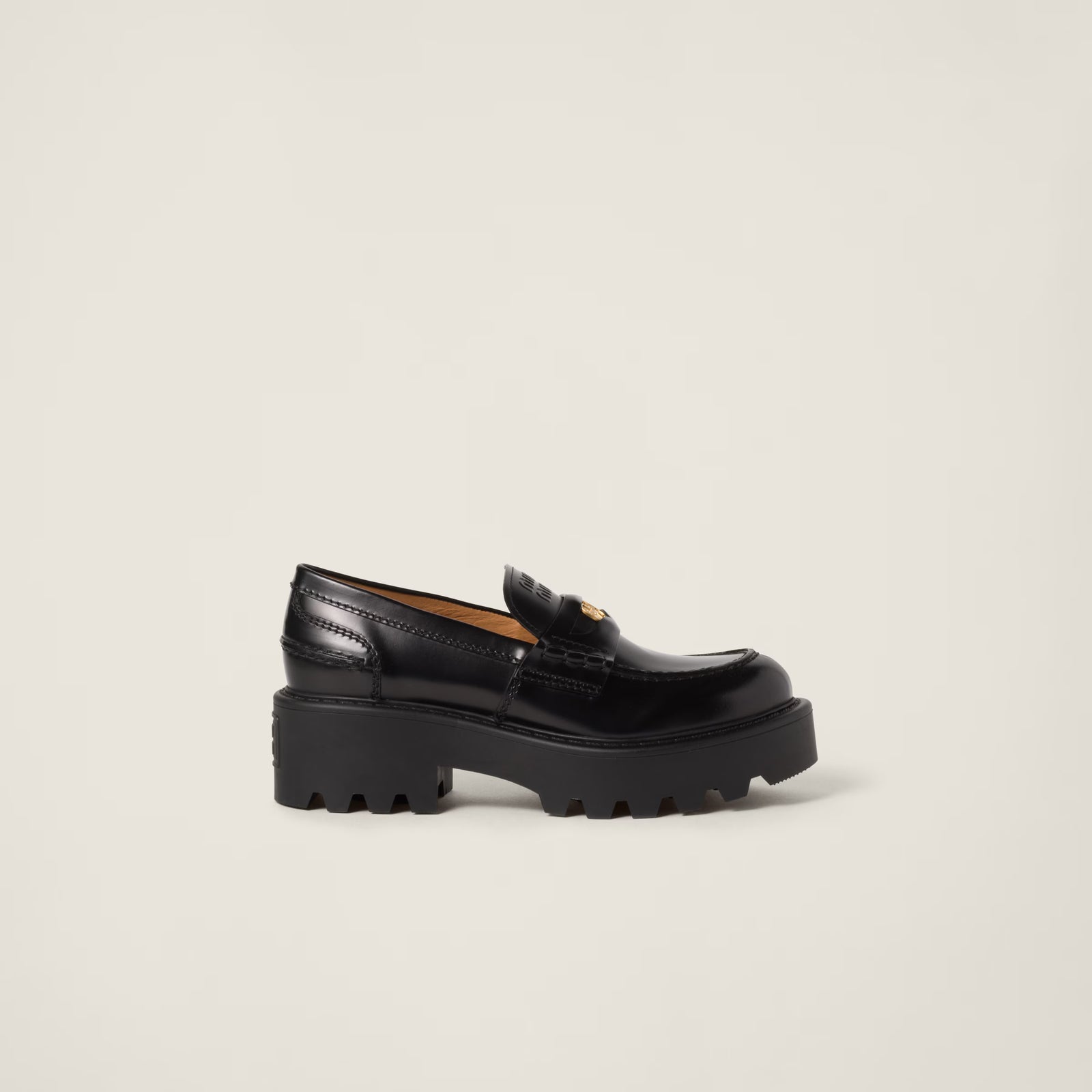 Miu Miu Brushed leather loafers