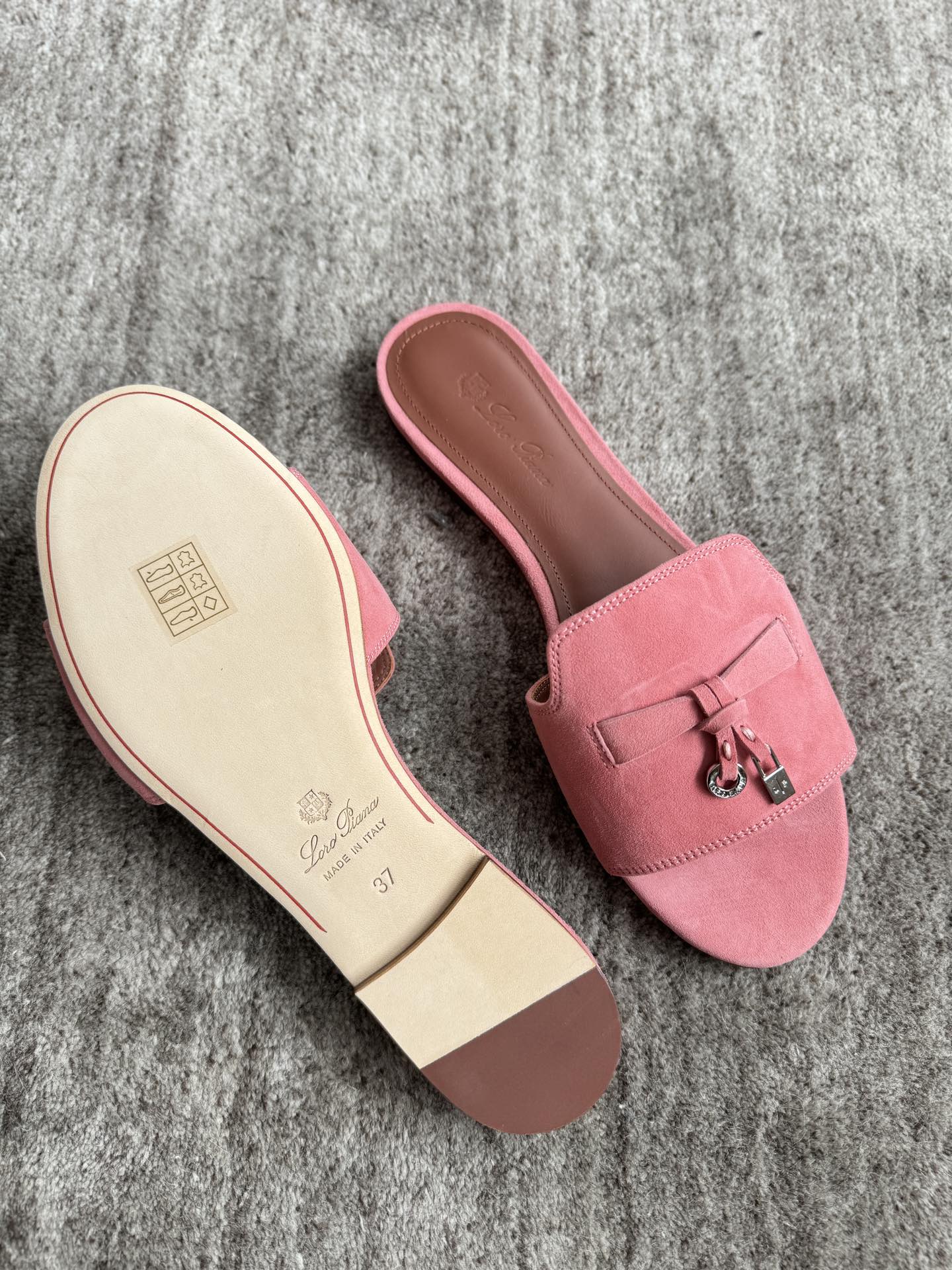 Loro Piana Süet Topuklu Mule Terlik