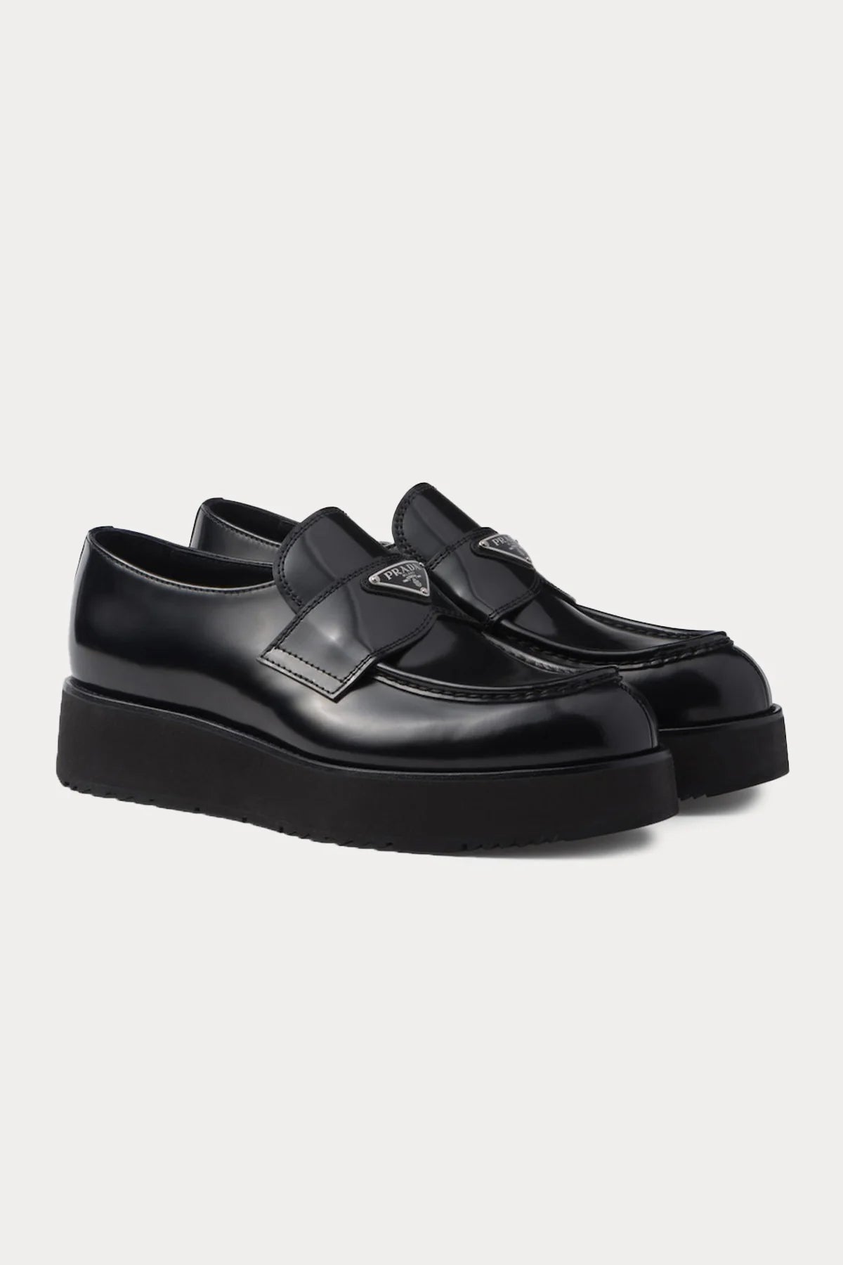 Prada Woman Black Leather Loafer