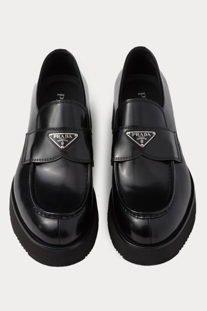 Prada Woman Black Leather Loafer