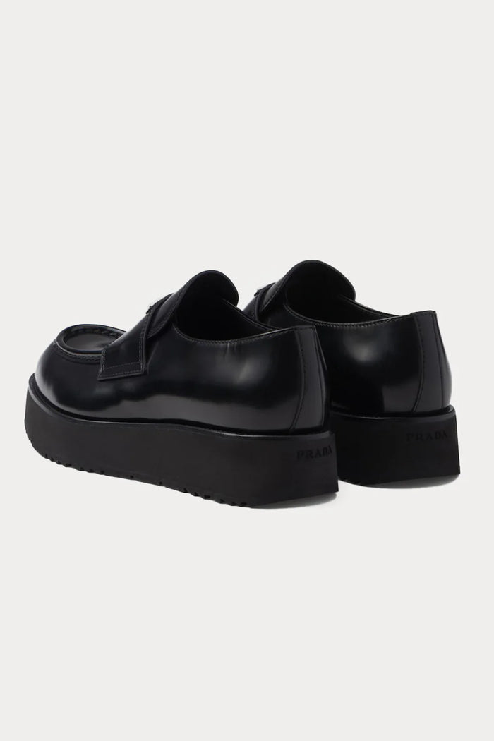Prada Woman Black Leather Loafer
