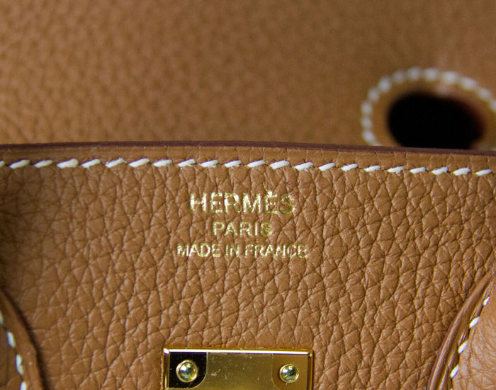 Birkin 30 Gold Togo Leather
