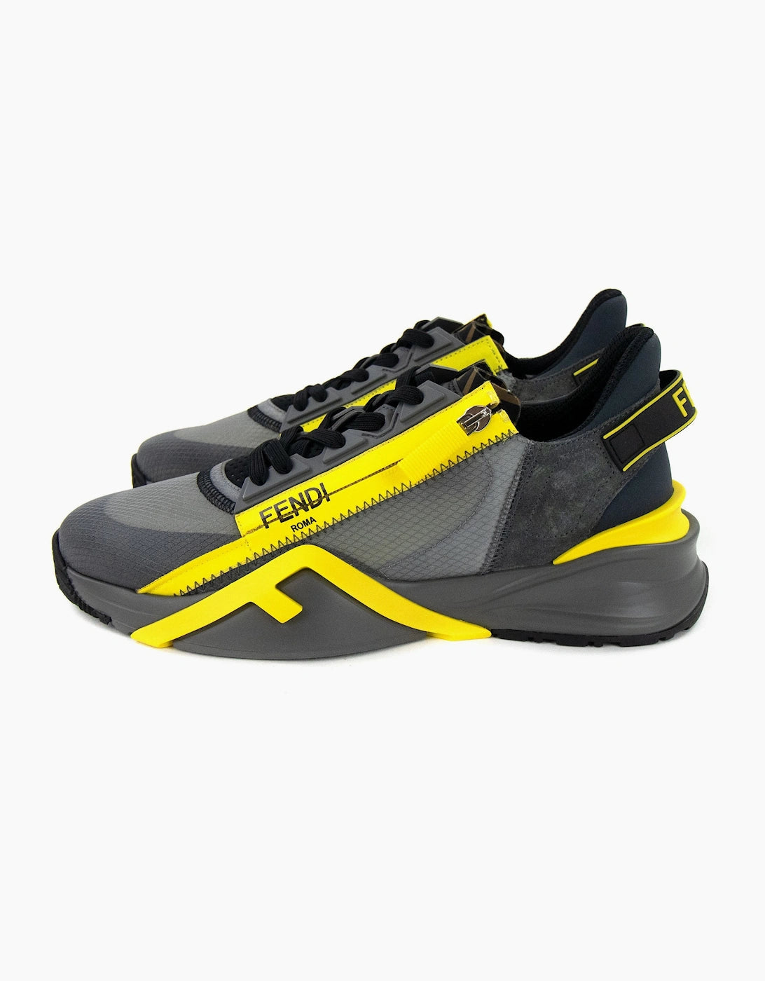 Fendi Sneakers Grey Yellow