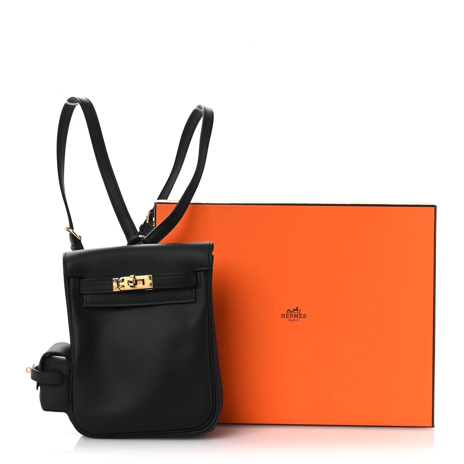Hermes Swift Kelly Jump Backpack Black