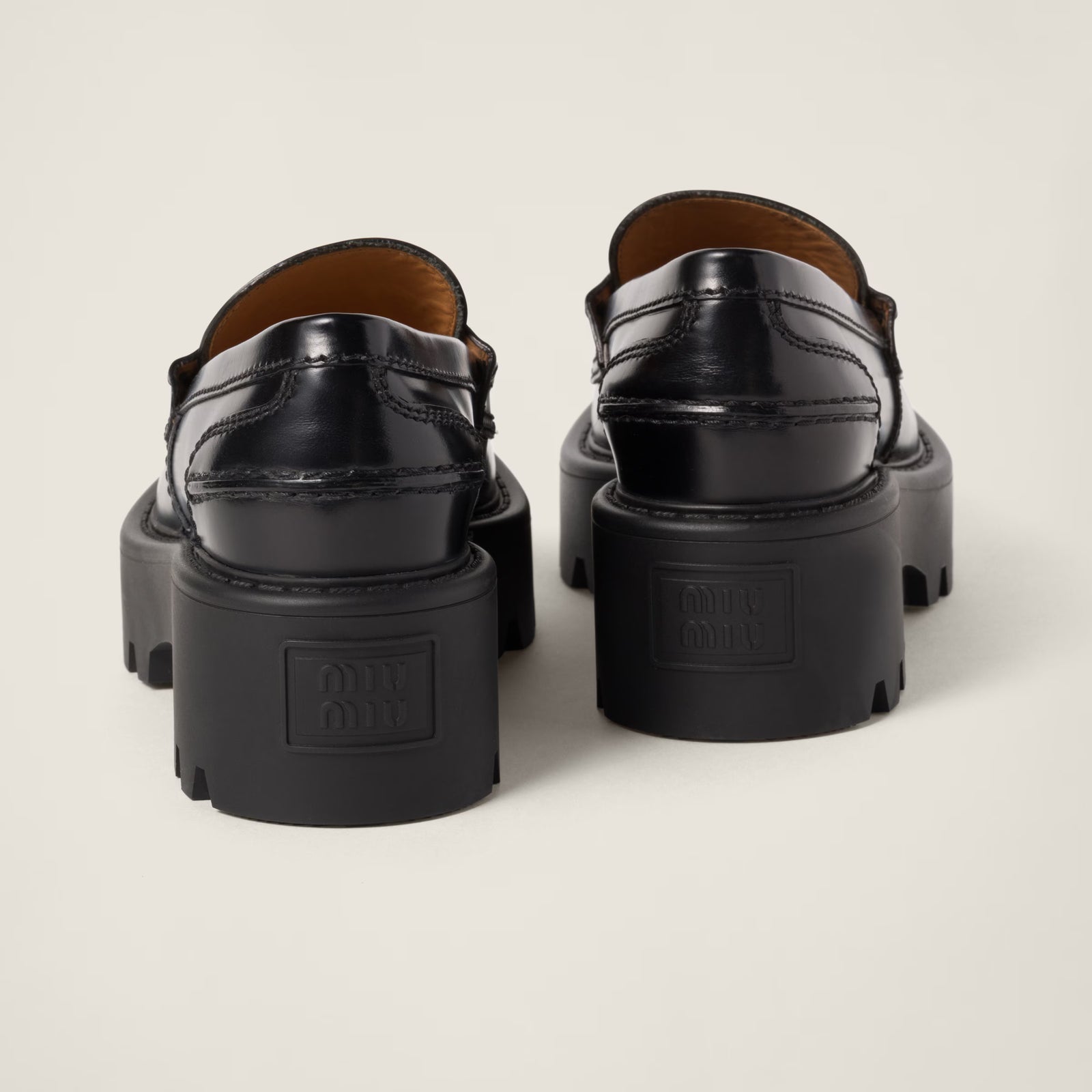 Miu Miu Brushed leather loafers