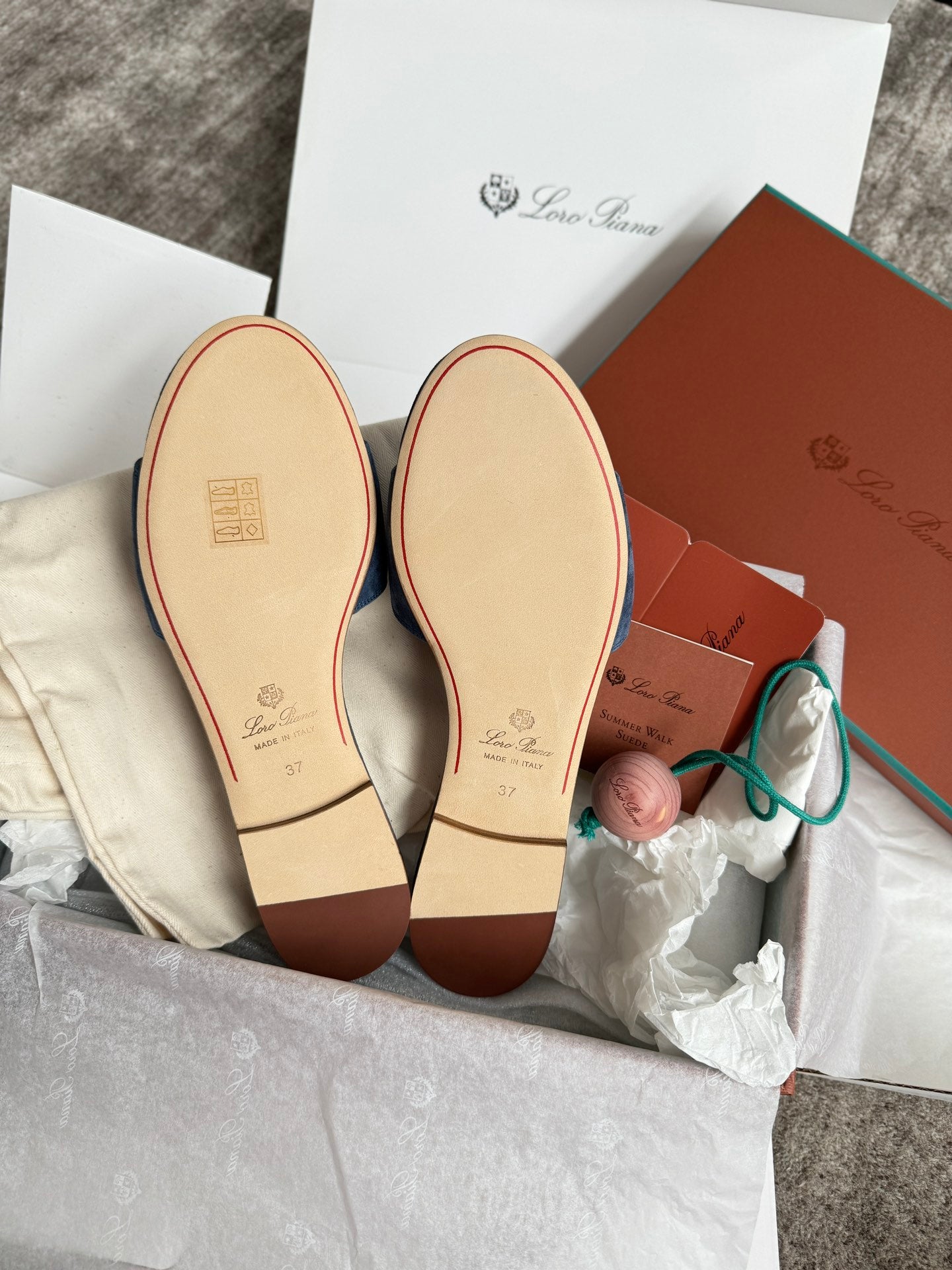 Loro Piana Süet Topuklu Mule Terlik