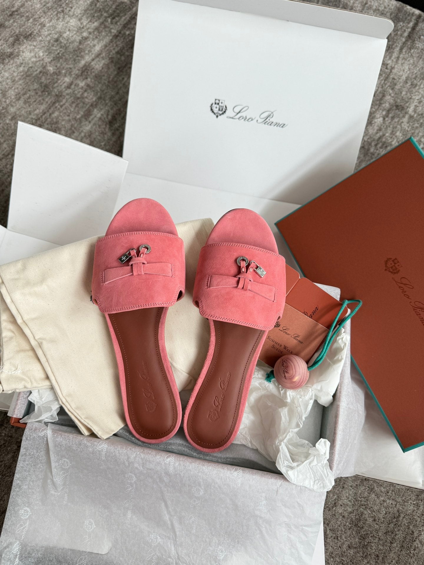 Loro Piana Süet Topuklu Mule Terlik