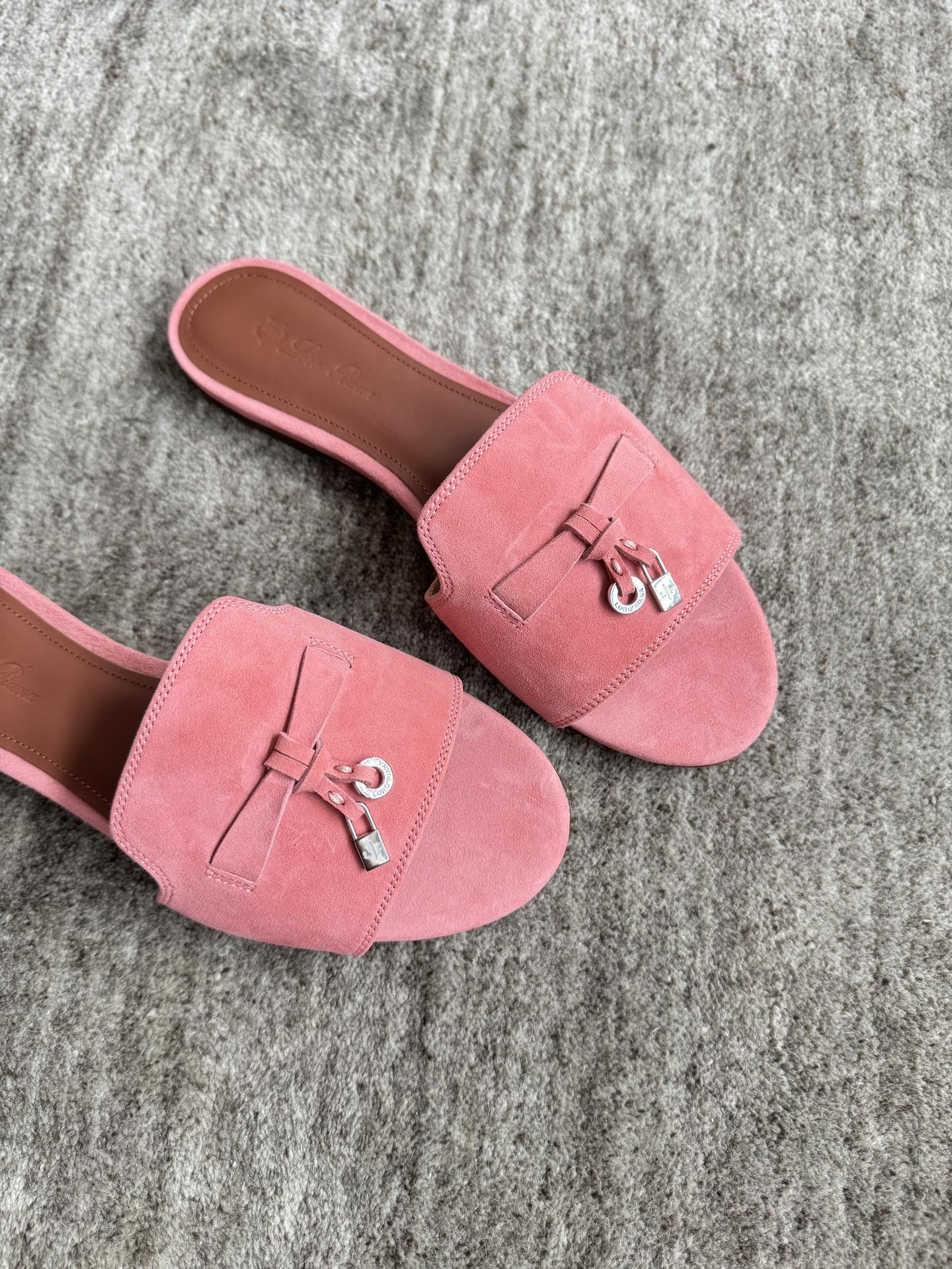 Loro Piana Süet Topuklu Mule Terlik